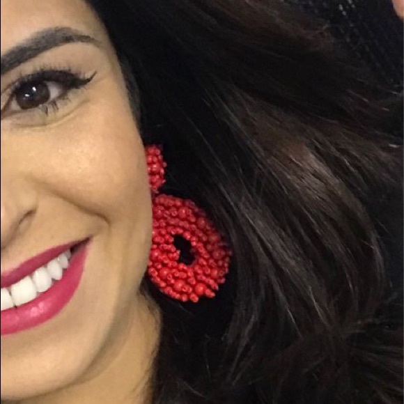 Beaded teardrop earrings - Picture 3 of 4